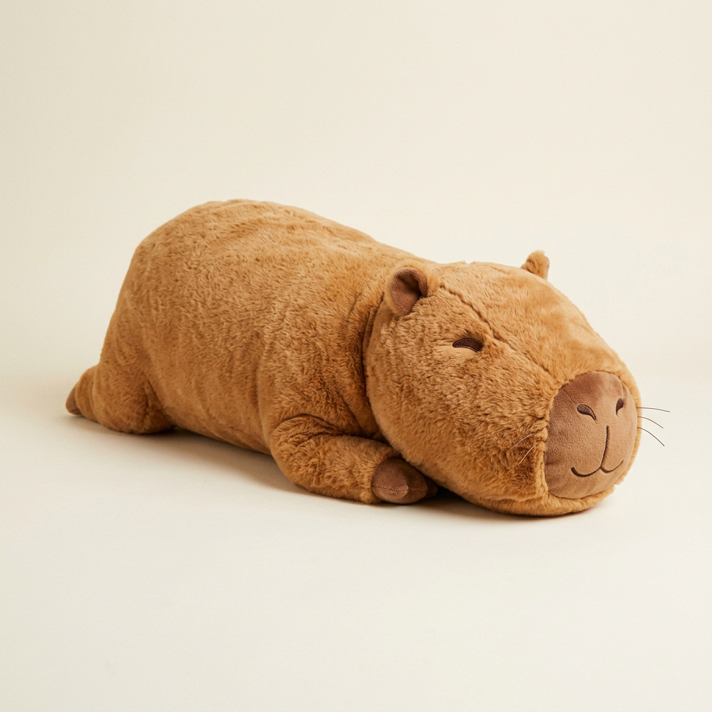 Gối ôm capybara khổng lồ dài 1 mét nằm sấp